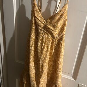 Love, Fire Yellow Patterned Dress